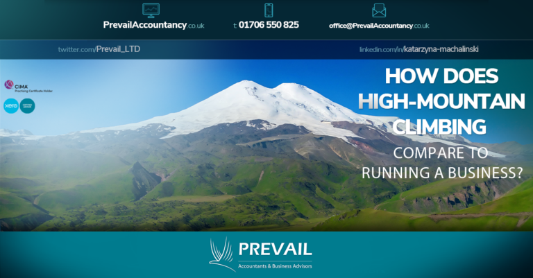 How does high-mountain climbing compare to running a BUSINESS