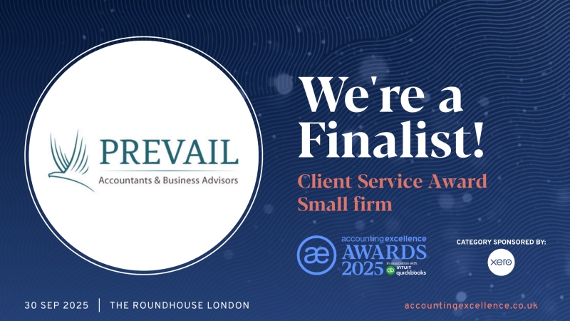 We're a Finalist! Client Service Awaard Small Firm
