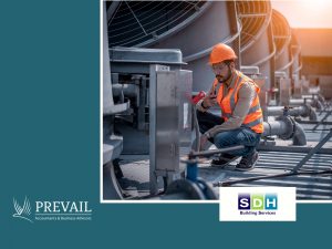 construction HVAC engineer inspects building services SDH Building Services customer success story with Prevail Accountancy