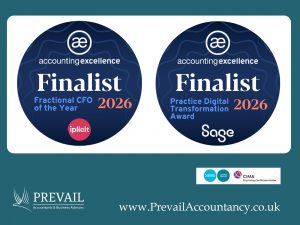 Prevail Accountancy is Accounting Excellence Award 2026 finalists in Fractional CFO of the Year and Digital Transformation